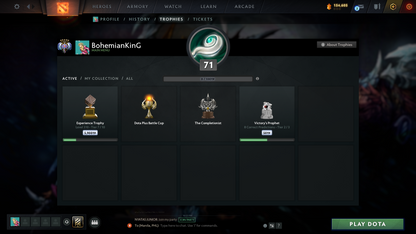 Ancient V | MMR: 4409 | Behavior: 12000 | 3 Arcanas: Terrorblade, Shadow Fiend & Zeus | AM Persona | Fully Stacked with Cache Sets, Immortals & Items | Mainpool | 2700+ Matches | High Trophy Level | 2016 Account