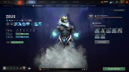 Ancient V | MMR: 4409 | Behavior: 12000 | 3 Arcanas: Terrorblade, Shadow Fiend & Zeus | AM Persona | Fully Stacked with Cache Sets, Immortals & Items | Mainpool | 2700+ Matches | High Trophy Level | 2016 Account