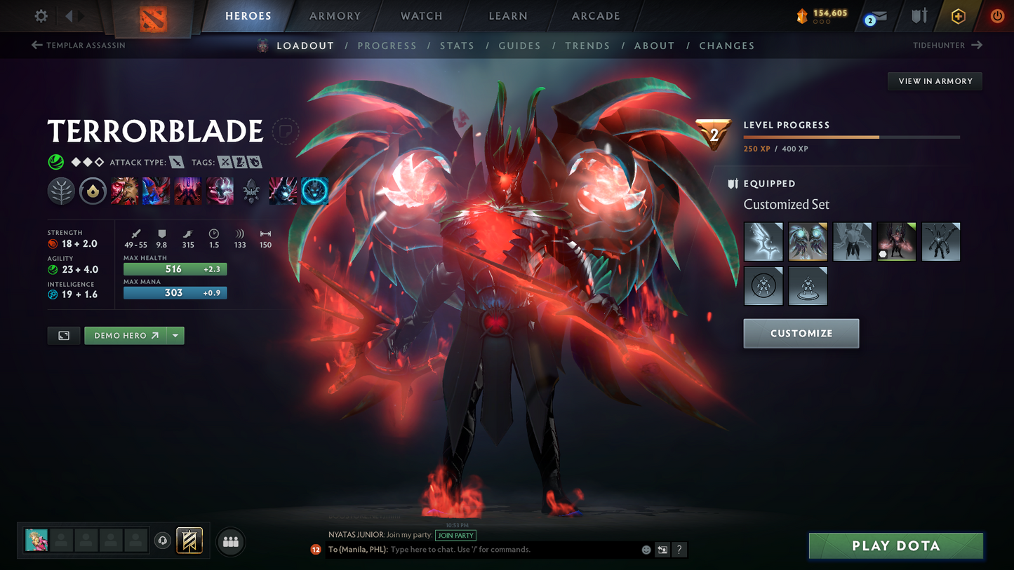 Ancient V | MMR: 4409 | Behavior: 12000 | 3 Arcanas: Terrorblade, Shadow Fiend & Zeus | AM Persona | Fully Stacked with Cache Sets, Immortals & Items | Mainpool | 2700+ Matches | High Trophy Level | 2016 Account