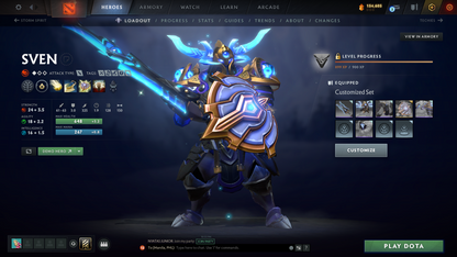 Ancient V | MMR: 4409 | Behavior: 12000 | 3 Arcanas: Terrorblade, Shadow Fiend & Zeus | AM Persona | Fully Stacked with Cache Sets, Immortals & Items | Mainpool | 2700+ Matches | High Trophy Level | 2016 Account