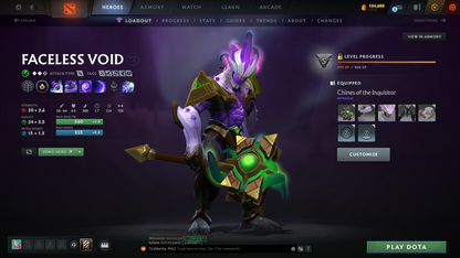 Ancient V | MMR: 4409 | Behavior: 12000 | 3 Arcanas: Terrorblade, Shadow Fiend & Zeus | AM Persona | Fully Stacked with Cache Sets, Immortals & Items | Mainpool | 2700+ Matches | High Trophy Level | 2016 Account