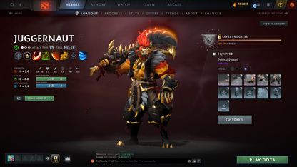 Ancient V | MMR: 4409 | Behavior: 12000 | 3 Arcanas: Terrorblade, Shadow Fiend & Zeus | AM Persona | Fully Stacked with Cache Sets, Immortals & Items | Mainpool | 2700+ Matches | High Trophy Level | 2016 Account