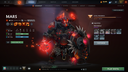 Ancient V | MMR: 4409 | Behavior: 12000 | 3 Arcanas: Terrorblade, Shadow Fiend & Zeus | AM Persona | Fully Stacked with Cache Sets, Immortals & Items | Mainpool | 2700+ Matches | High Trophy Level | 2016 Account