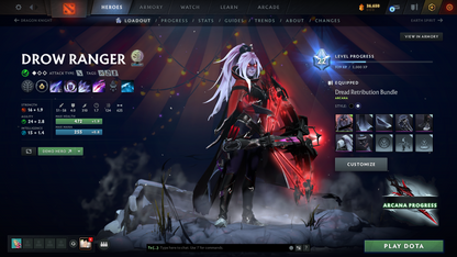 AGHANIMS BATTLEPASS | Drow Ranger (Style 2), Phantom Assassin, Jugg & Terrorblade Arcanas | 6 Personas: Invoker, CM, AM, PA, Pudge & Mirana | Hoodwink Prestige | Tons of Cache Sets & Items | Fully Stacked Account | 8,200+ Hours Played | Complete Access
