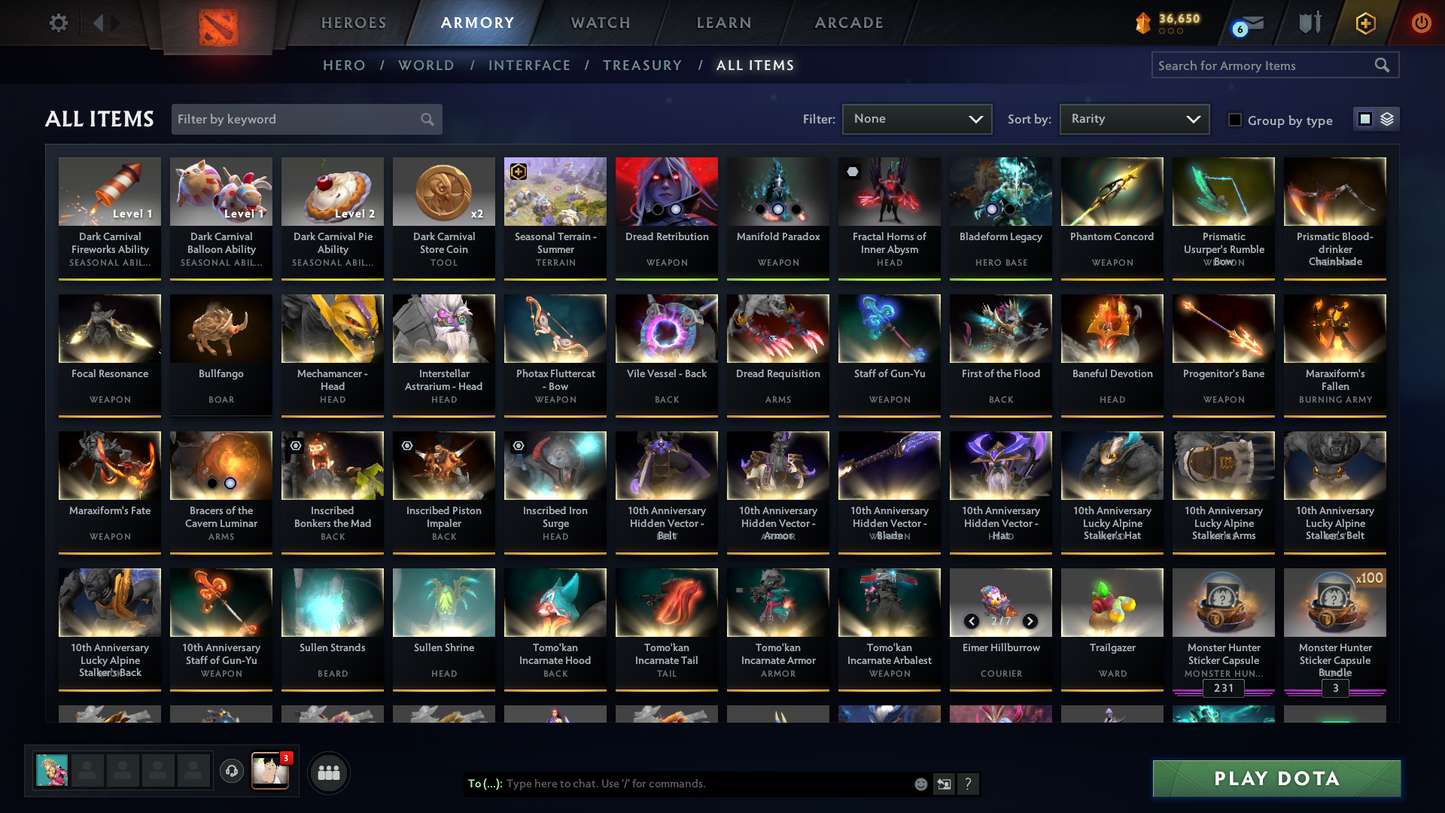 AGHANIMS BATTLEPASS | Drow Ranger (Style 2), Phantom Assassin, Jugg & Terrorblade Arcanas | 6 Personas: Invoker, CM, AM, PA, Pudge & Mirana | Hoodwink Prestige | Tons of Cache Sets & Items | Fully Stacked Account | 8,200+ Hours Played | Complete Access