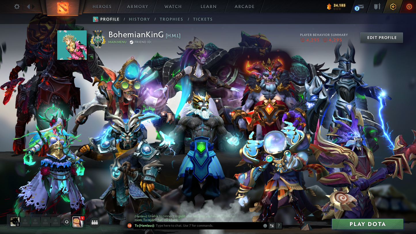 Archon III | MMR: 2636 - Behavior: 4295 (Playable) | Zeus Arcana | Juggernaut & Slardar Cavern Crawl Sets | Many Items | 2022 Account | Trophy Level: 60+ | LOW PRICE