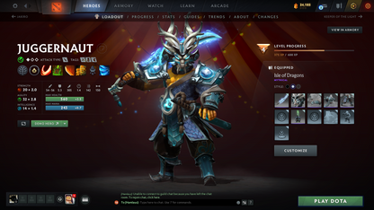 Archon III | MMR: 2636 - Behavior: 4295 (Playable) | Zeus Arcana | Juggernaut & Slardar Cavern Crawl Sets | Many Items | 2022 Account | Trophy Level: 60+ | LOW PRICE