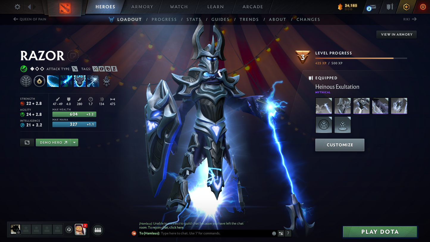 Archon III | MMR: 2636 - Behavior: 4295 (Playable) | Zeus Arcana | Juggernaut & Slardar Cavern Crawl Sets | Many Items | 2022 Account | Trophy Level: 60+ | LOW PRICE