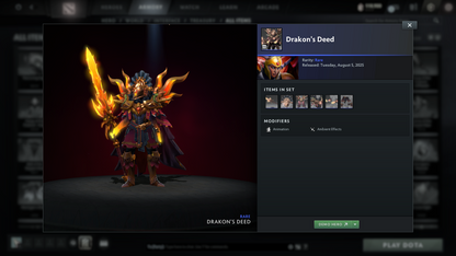 Ancient III | MMR: 4203 | Behavior: 10821 | Latest Pudge Persona | 550+ Matches | 110,000+ Dota Plus Shards | Decent Sets | Fast Queue | Complete Access