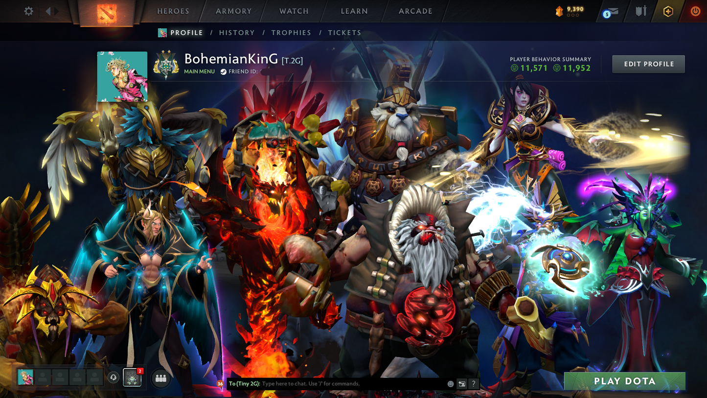 Archon II | MMR: 2444 - Behavior: 11952 | 2 Arcanas: Pudge & Shadow Fiend | Loaded with Sets and Immortals | 3800+ Hours Played | 2014 Account | Complete Access