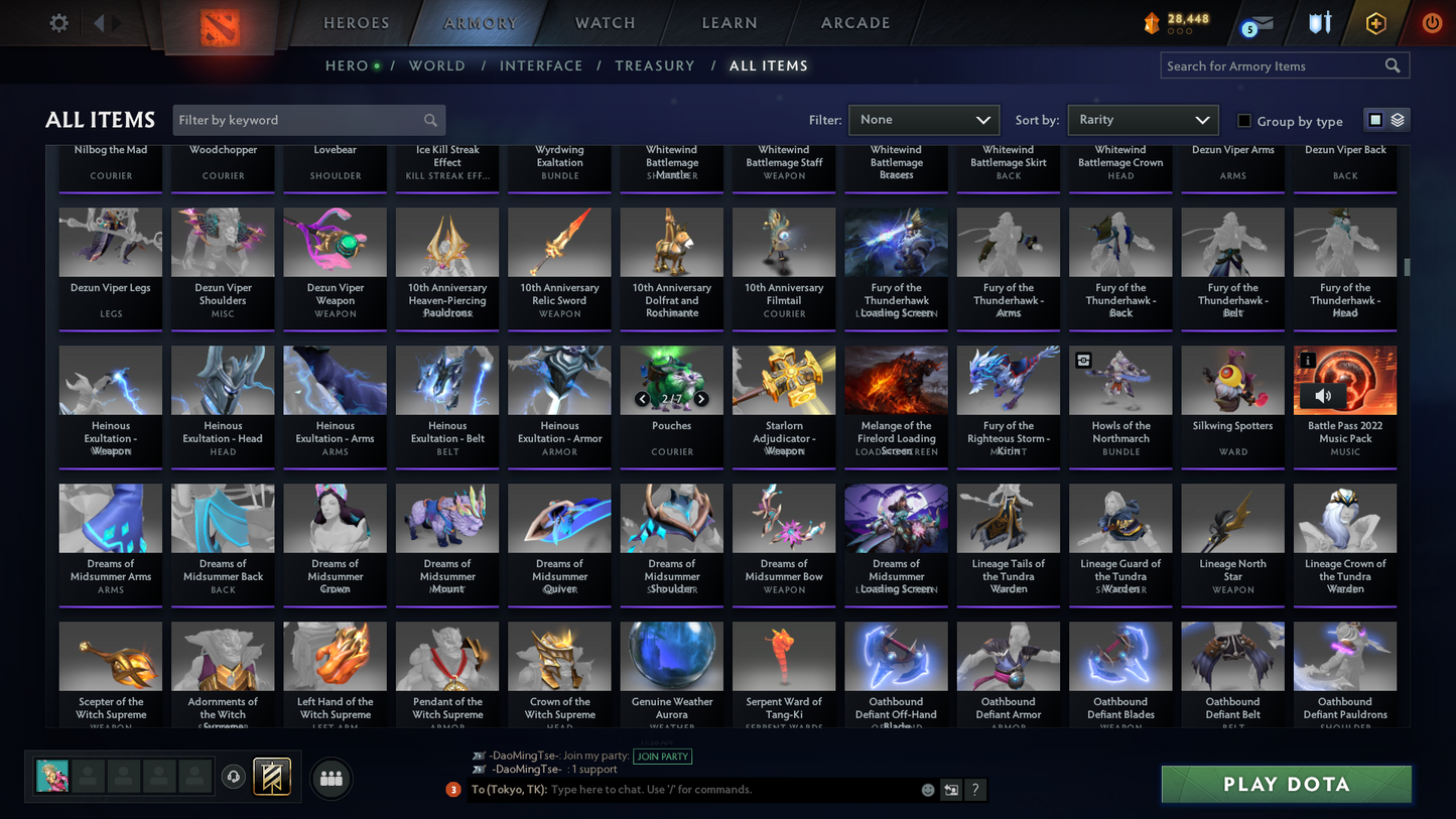 Crusader V | Behavior: 12000 | BATTLEPASS: TI7, TI9 & TI10 | 8 Arcanas - Wraith King, Windranger, QOP, IO, Earthshaker, MK, Techies & Pudge | Axe, Tiny & Kunkka Shark Prestige | 6 Exclusive Personas | 3 Terrains | Tons of Cache Sets | 7500+ Matches