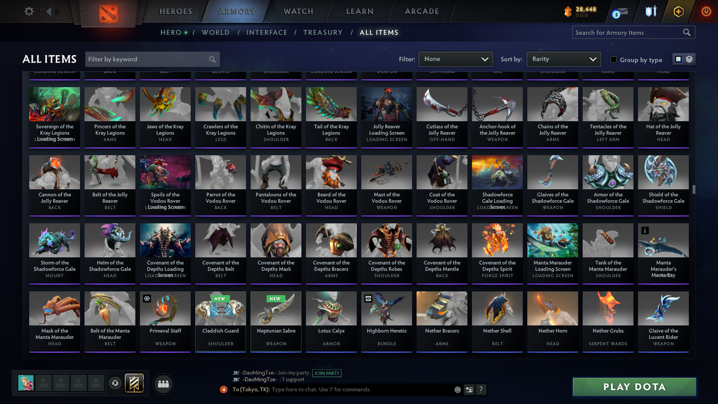 Crusader V | Behavior: 12000 | BATTLEPASS: TI7, TI9 & TI10 | 8 Arcanas - Wraith King, Windranger, QOP, IO, Earthshaker, MK, Techies & Pudge | Axe, Tiny & Kunkka Shark Prestige | 6 Exclusive Personas | 3 Terrains | Tons of Cache Sets | 7500+ Matches