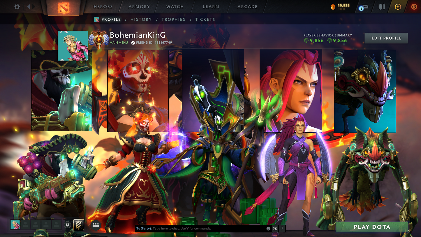 Immortal | MMR: 5837 | Behavior: 9856 | Rubick Arcana | Anti Mage Persona | 2100+ Hours | Decent Sets | Mainpool | 2014 Account | Full Access