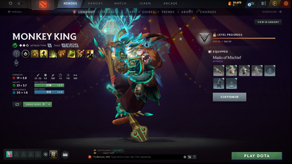 Archon IV | MMR: 2722 - Behavior: 8978 | Pudge Arcana | Anti Mage Persona | Fully Stacked with Rare Sets and Immortals | 3100+ Matches | Mainpool | Fast Queue | Complete Access