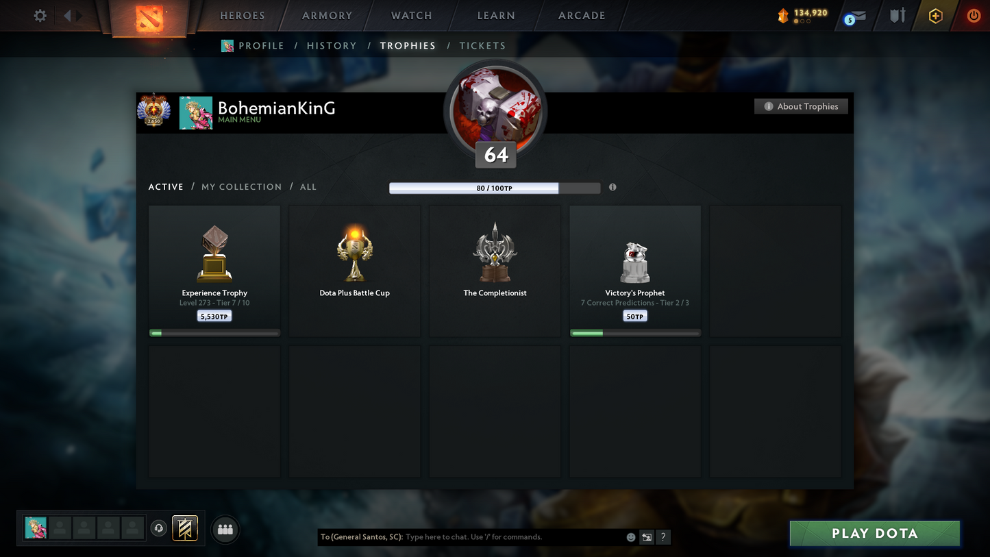 Immortal Leaderboard 2650 | MMR: 7664 - Behavior: 12000 | Terrorblade & Lina Arcana | Anti Mage Persona | Loaded with Sets & Items | Quartero's Curious (All Sets Unlocked) | 2400+ Matches | Mainpool | Trophy Level: 270+ | Complete Access