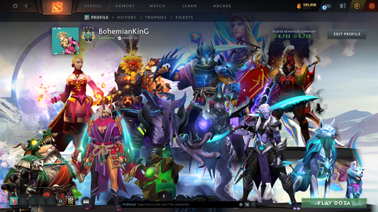 Archon IV | MMR: 2854 | Battlepass: TI11 | 5 Arcanas: Void, Razor, Monkey King, Lina & Legion | 4 Personas: PA, CM, AM & Pudge | Primal Prestige | Reef's Edge Terrain | Tons of Cache Sets & Items | Stacked Account | 3000+ Hours Played | Complete Access