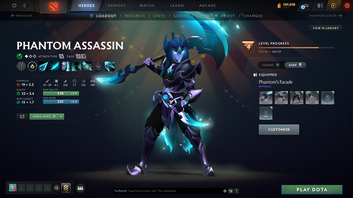 Archon IV | MMR: 2854 | Battlepass: TI11 | 5 Arcanas: Void, Razor, Monkey King, Lina & Legion | 4 Personas: PA, CM, AM & Pudge | Primal Prestige | Reef's Edge Terrain | Tons of Cache Sets & Items | Stacked Account | 3000+ Hours Played | Complete Access