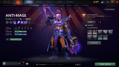 Archon III | MMR: 2640 | Behavior: 12000 | 3 Arcanas: Terrorblade, Shadow Fiend & Zeus | Mirana & Anti Mage Persona | Complete 10th Anniversary Items | Stacked Account | Mainpool | High Trophy Level | 3100+ Hours Played