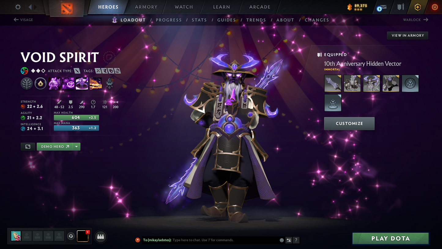Archon III | MMR: 2640 | Behavior: 12000 | 3 Arcanas: Terrorblade, Shadow Fiend & Zeus | Mirana & Anti Mage Persona | Complete 10th Anniversary Items | Stacked Account | Mainpool | High Trophy Level | 3100+ Hours Played