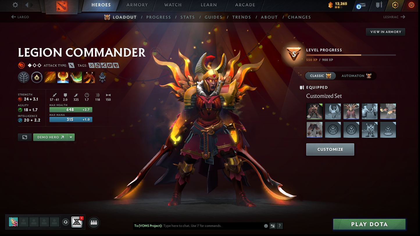 Divine I | MMR: 4633 | Behavior: 12000 | 2 Arcanas: Phantom Assassin & Legion | 2 Personas: Invoker (Angel of Vex) & Mirana | Stacked with Immortals & Items | Complete 10th Anniversary | Mainpool | High Trophy Level | 2000+ Hours | Full Access