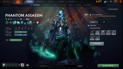 Divine I | MMR: 4633 | Behavior: 12000 | 2 Arcanas: Phantom Assassin & Legion | 2 Personas: Invoker (Angel of Vex) & Mirana | Stacked with Immortals & Items | Complete 10th Anniversary | Mainpool | High Trophy Level | 2000+ Hours | Full Access