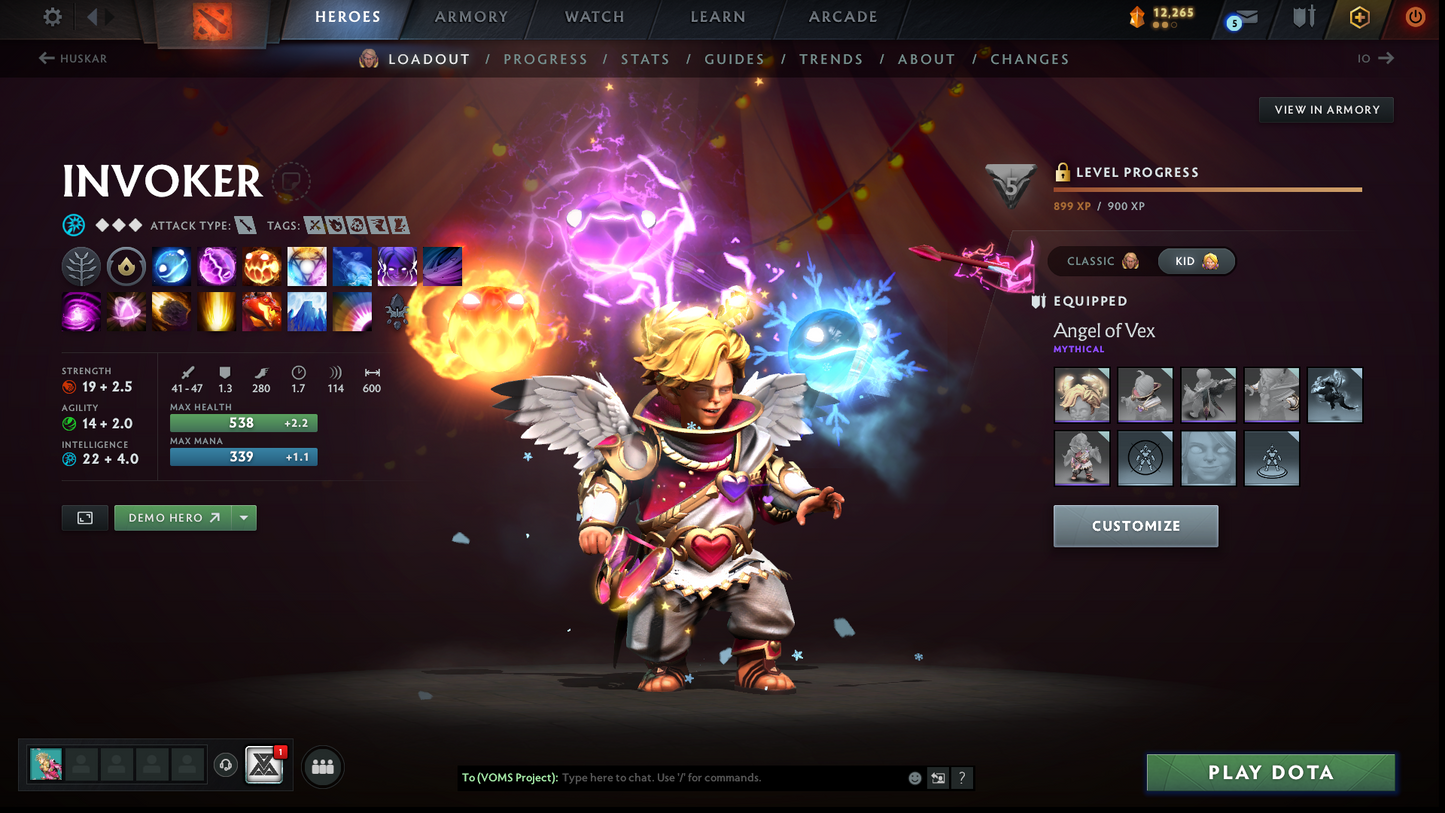 Divine I | MMR: 4633 | Behavior: 12000 | 2 Arcanas: Phantom Assassin & Legion | 2 Personas: Invoker (Angel of Vex) & Mirana | Stacked with Immortals & Items | Complete 10th Anniversary | Mainpool | High Trophy Level | 2000+ Hours | Full Access