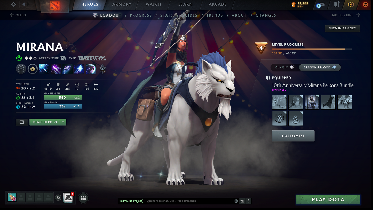 Divine I | MMR: 4633 | Behavior: 12000 | 2 Arcanas: Phantom Assassin & Legion | 2 Personas: Invoker (Angel of Vex) & Mirana | Stacked with Immortals & Items | Complete 10th Anniversary | Mainpool | High Trophy Level | 2000+ Hours | Full Access