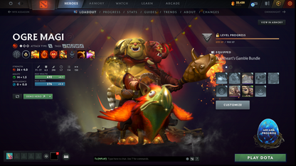 Crusader II | MMR: 1798 | Battlepass: TI11 | 5 Arcanas: Void, Razor, Ogre, Crystal Maiden & Pudge | 4 Personas: Phantom Assassin, Maiden & Anti Mage | Primal Prestige | Tons of Cache Sets & Items | Stacked Account | 2,100+ Hours Played | Complete Access