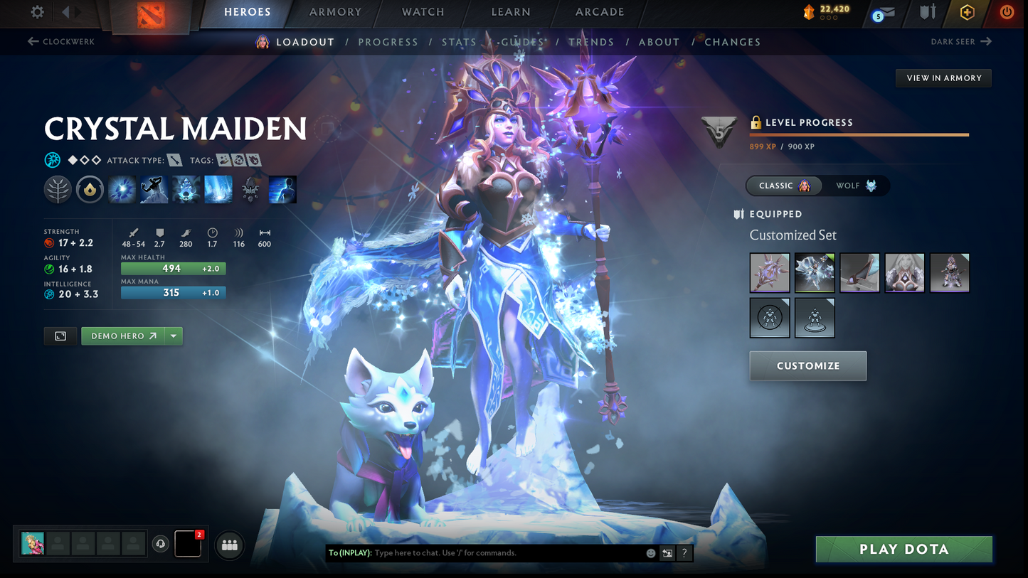 Crusader II | MMR: 1798 | Battlepass: TI11 | 5 Arcanas: Void, Razor, Ogre, Crystal Maiden & Pudge | 4 Personas: Phantom Assassin, Maiden & Anti Mage | Primal Prestige | Tons of Cache Sets & Items | Stacked Account | 2,100+ Hours Played | Complete Access