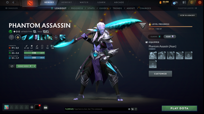 Crusader II | MMR: 1798 | Battlepass: TI11 | 5 Arcanas: Void, Razor, Ogre, Crystal Maiden & Pudge | 4 Personas: Phantom Assassin, Maiden & Anti Mage | Primal Prestige | Tons of Cache Sets & Items | Stacked Account | 2,100+ Hours Played | Complete Access