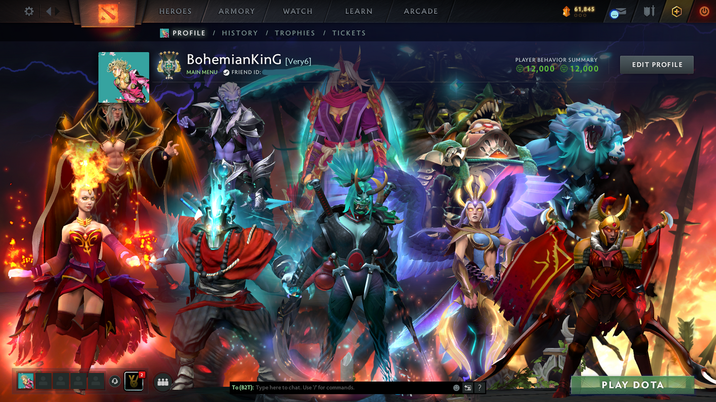 Archon V | MMR: 2977 | Behavior Score: 12000 | Stacked Account | 5 Arcanas: Jugg, PA, Venge, Lina & Legion | 4 Personas: AM, Pudge, PA, CM | Tons of Cache Sets & Items | x112 MMR DD TOKENS | 1 Month Free Dota Plus | Mainpool Account