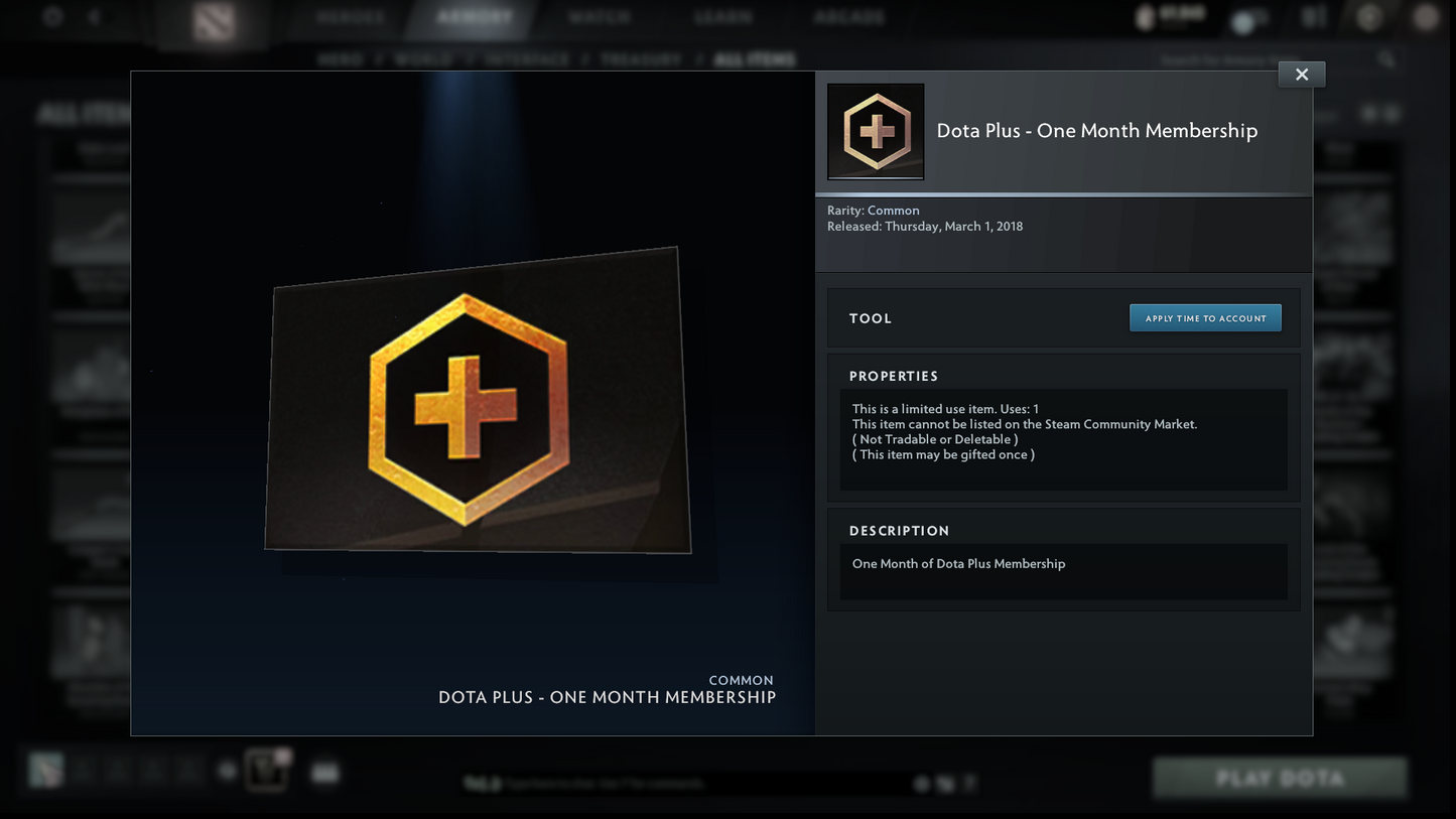Archon V | MMR: 2977 | Behavior Score: 12000 | Stacked Account | 5 Arcanas: Jugg, PA, Venge, Lina & Legion | 4 Personas: AM, Pudge, PA, CM | Tons of Cache Sets & Items | x112 MMR DD TOKENS | 1 Month Free Dota Plus | Mainpool Account