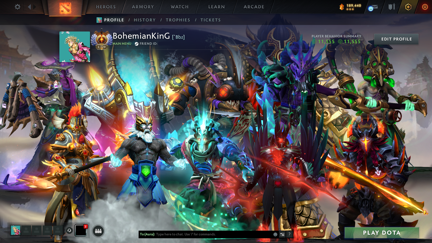 Immortal [2129] | MMR: 7866 - Behavior: 11555 | 3 Arcanas: Juggernaut, Zeus & Terrorblade | TI10 Terrain | AM Persona | Ultra Rare Battlepass Cavern Crawl Sets | Exclusive Cache | 2580+ Matches | 2014 Mainpool Account | Complete Access