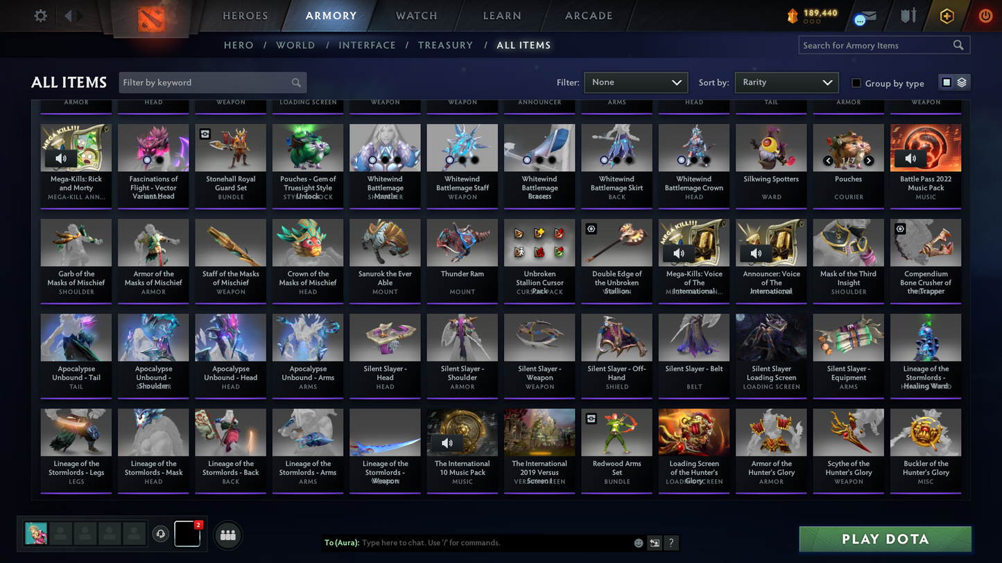 Immortal [2129] | MMR: 7866 - Behavior: 11555 | 3 Arcanas: Juggernaut, Zeus & Terrorblade | TI10 Terrain | AM Persona | Ultra Rare Battlepass Cavern Crawl Sets | Exclusive Cache | 2580+ Matches | 2014 Mainpool Account | Complete Access