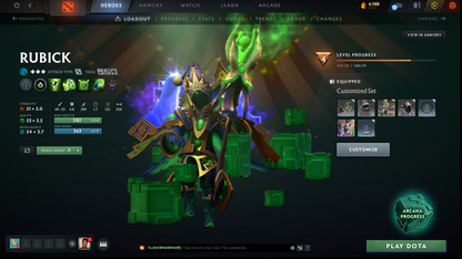 Crusader I | MMR: 1607 - Behavior: 8523 | 2 Arcanas: Juggernaut & Rubick | Anti Mage Persona | Quartero's Curios Sets | Many Immortals & Sets Inside | Fast Queue | Complete Access