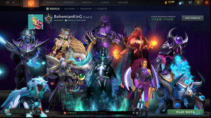 Guardian I | MMR: 887 | Behavior: 9638 | Phantom Assassin Arcana | 3 Personas: Crystal Maiden, Anti Mage & PA | Stacked with Rare Cache Sets & Items | Fast Queue | Full Access