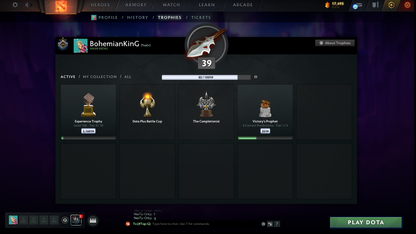 Guardian I | MMR: 887 | Behavior: 9638 | Phantom Assassin Arcana | 3 Personas: Crystal Maiden, Anti Mage & PA | Stacked with Rare Cache Sets & Items | Fast Queue | Full Access