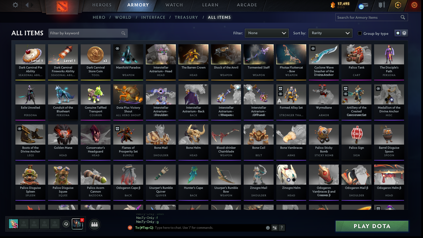 Guardian I | MMR: 887 | Behavior: 9638 | Phantom Assassin Arcana | 3 Personas: Crystal Maiden, Anti Mage & PA | Stacked with Rare Cache Sets & Items | Fast Queue | Full Access