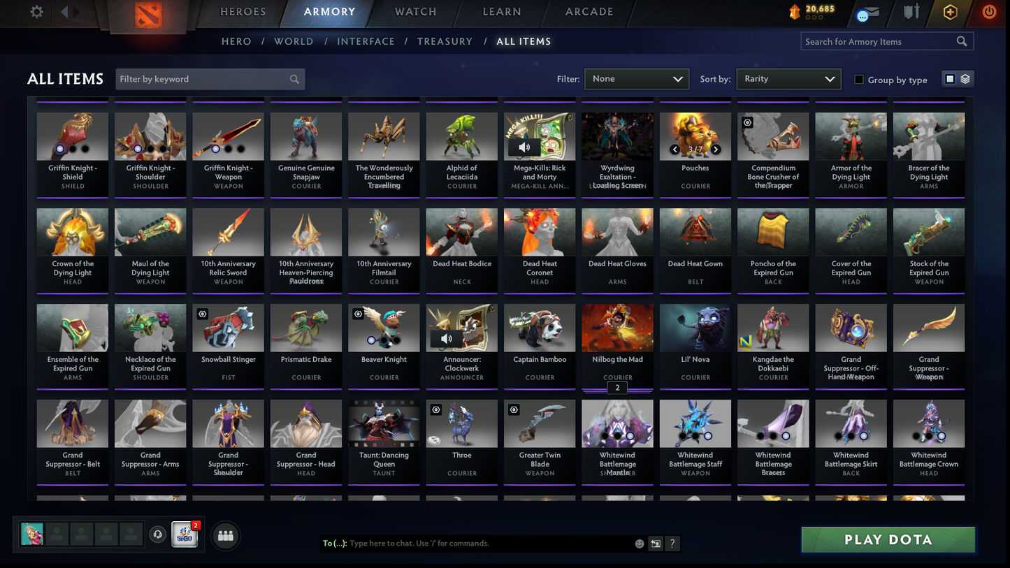 BATTLEPASS: TI7, TI11, AGHANIM, NEMESTICE - SPECIAL COLLECTOR'S ACCOUNT - 9 ARCANAS: SPEC, DROW, VOID, RAZOR, IO, PA, LC, PUDGE & SF + DK PERSONA, DARK ARTISTRY KID, KUNKKA & HOODWINK PRESTIGE | TONS OF CACHE SETS | 6 PERSONAS | TERRAINS