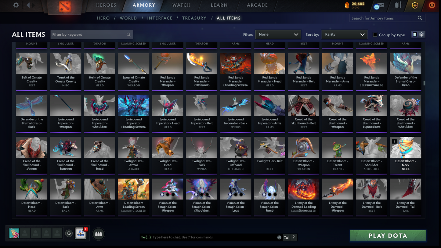 BATTLEPASS: TI7, TI11, AGHANIM, NEMESTICE - SPECIAL COLLECTOR'S ACCOUNT - 9 ARCANAS: SPEC, DROW, VOID, RAZOR, IO, PA, LC, PUDGE & SF + DK PERSONA, DARK ARTISTRY KID, KUNKKA & HOODWINK PRESTIGE | TONS OF CACHE SETS | 6 PERSONAS | TERRAINS