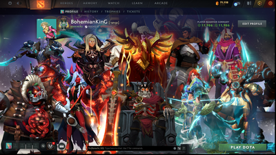 TI6, TI9, TI10, NEMESTICE - Collector's Acc - 5 Arcanas: WK, QOP, WR, ES & Pudge | Ultra Rare Legion Wings | DK Persona & Dark Artistry Kid | Rare Terrains including Immortal Gardens | High Value Cache Sets & Items | 6 Personas | 2012 Account