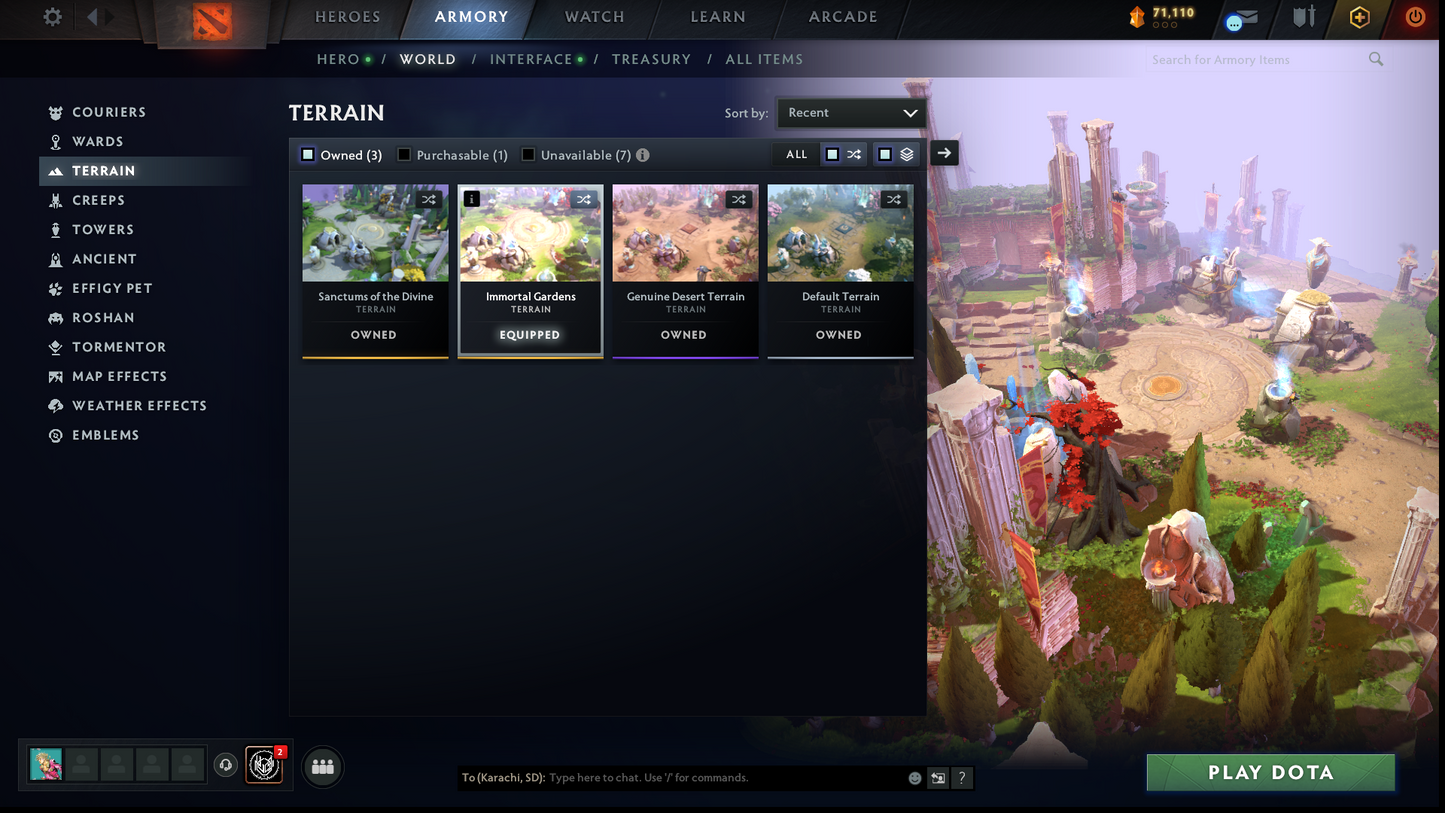 TI6, TI9, TI10, NEMESTICE - Collector's Acc - 5 Arcanas: WK, QOP, WR, ES & Pudge | Ultra Rare Legion Wings | DK Persona & Dark Artistry Kid | Rare Terrains including Immortal Gardens | High Value Cache Sets & Items | 6 Personas | 2012 Account