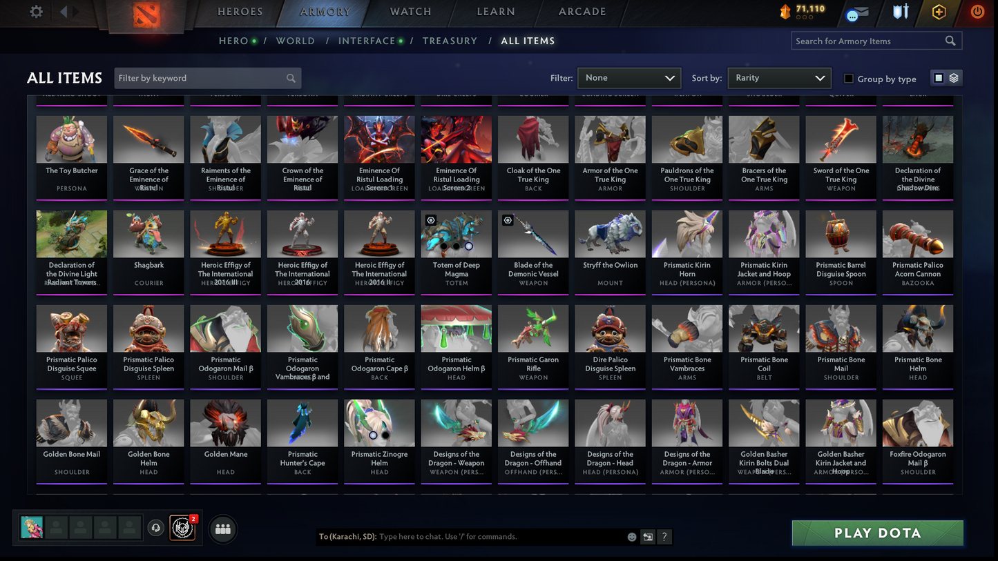 TI6, TI9, TI10, NEMESTICE - Collector's Acc - 5 Arcanas: WK, QOP, WR, ES & Pudge | Ultra Rare Legion Wings | DK Persona & Dark Artistry Kid | Rare Terrains including Immortal Gardens | High Value Cache Sets & Items | 6 Personas | 2012 Account