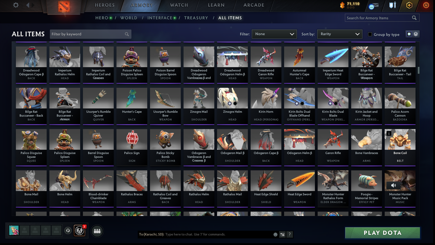TI6, TI9, TI10, NEMESTICE - Collector's Acc - 5 Arcanas: WK, QOP, WR, ES & Pudge | Ultra Rare Legion Wings | DK Persona & Dark Artistry Kid | Rare Terrains including Immortal Gardens | High Value Cache Sets & Items | 6 Personas | 2012 Account