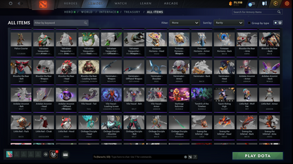 TI6, TI9, TI10, NEMESTICE - Collector's Acc - 5 Arcanas: WK, QOP, WR, ES & Pudge | Ultra Rare Legion Wings | DK Persona & Dark Artistry Kid | Rare Terrains including Immortal Gardens | High Value Cache Sets & Items | 6 Personas | 2012 Account