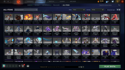 TI6, TI9, TI10, NEMESTICE - Collector's Acc - 5 Arcanas: WK, QOP, WR, ES & Pudge | Ultra Rare Legion Wings | DK Persona & Dark Artistry Kid | Rare Terrains including Immortal Gardens | High Value Cache Sets & Items | 6 Personas | 2012 Account