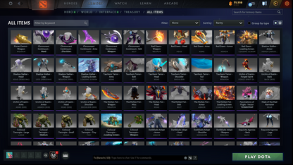 TI6, TI9, TI10, NEMESTICE - Collector's Acc - 5 Arcanas: WK, QOP, WR, ES & Pudge | Ultra Rare Legion Wings | DK Persona & Dark Artistry Kid | Rare Terrains including Immortal Gardens | High Value Cache Sets & Items | 6 Personas | 2012 Account