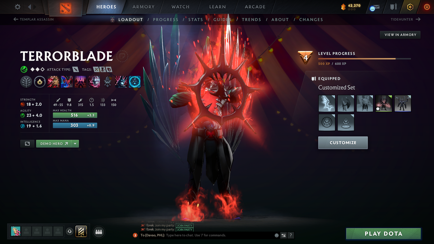 Divine I | MMR: 4590 - Behavior: 11981 | 3 Arcanas: Zeus, Techies & Terrorblade | 11480+ Matches | 3 Personas: Mirana, CM & Antimage | Many Cache Sets & Items | Loaded with Immortals | Mainpool | Complete Access