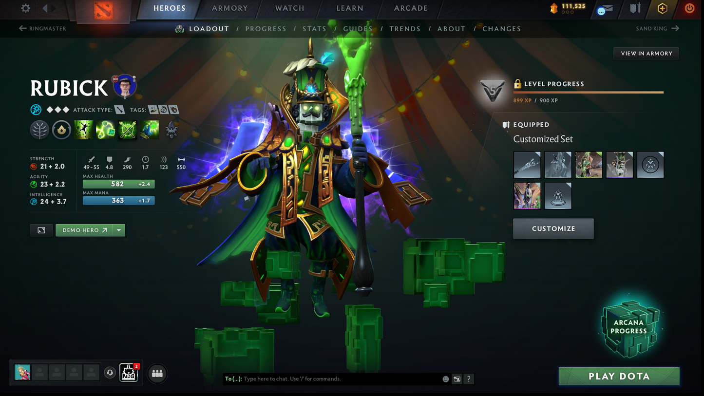 Immortal | MMR: 6523 | Battlepass: TI11 | 4 Arcanas: Void, Razor, Rubick & Techies | 5 Personas: PA, CM, Mirana, AM & Invoker | Primal Prestige | Cavern Crawl Sets | Tons of Cache Sets & Items | Stacked Account | 3000+ Hours Played