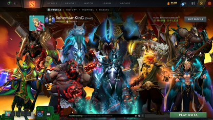 Divine I | MMR: 4632 - Behavior: 11322 | 4 Arcanas: Monkey King, Phantom Assassin, Rubick & Pudge | TI11 Prestige: Primal Beast & CM Persona | x16 MMR DD Tokens | Many Sets & Immortals | 2022 Account | Complete Access